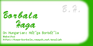 borbala haga business card